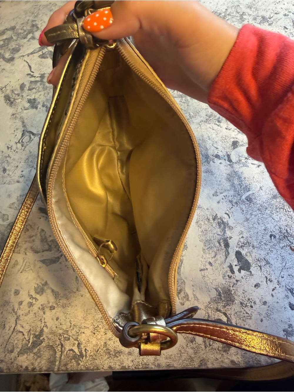 Coach Colorblock Patchwork Crossbody in Blue, Pink, Yellow, Gold, Brown - Picture 4 of 6